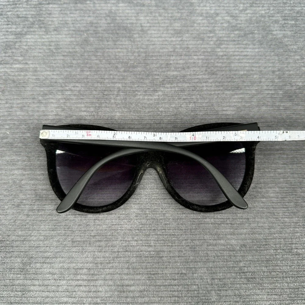 Italia Independent Black Velvet Cat Eye Sunglasses Made in Italy 092V/009 Y2k